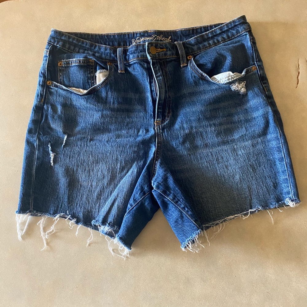 Distressed denim shorts from target. Size 14.